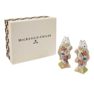 NIB Mackenzie Childs salt and pepper shaker set freckle fish